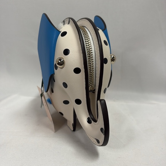 RARE Kate Spade Cabana Dot Blue Dotted Elephant Bag BRAND NEW - Picture 4 of 6